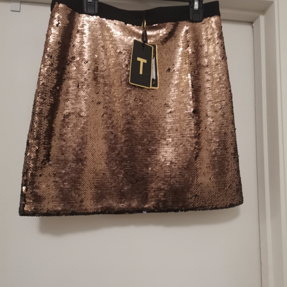 Ted Baker London Bronze Sequin Mini Skirt - Picture 3 of 7